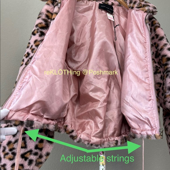 Victoria’s Secret x PINK Cropped Pink Leopard Faux Jacket KNOW ONE CARES - NWT - Picture 6 of 9